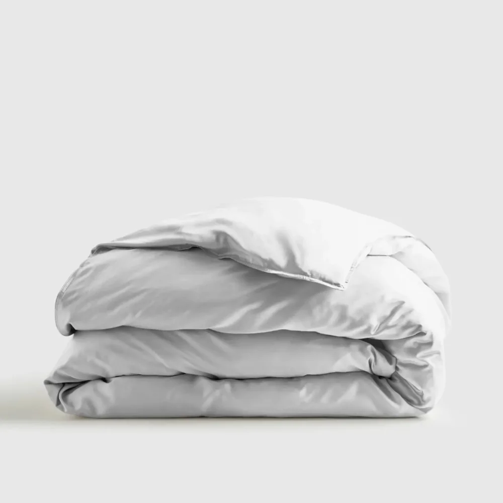 NWOT! Quince 100% Organic Light Gray Bamboo Duvet Cover! Full/ Queen (106)